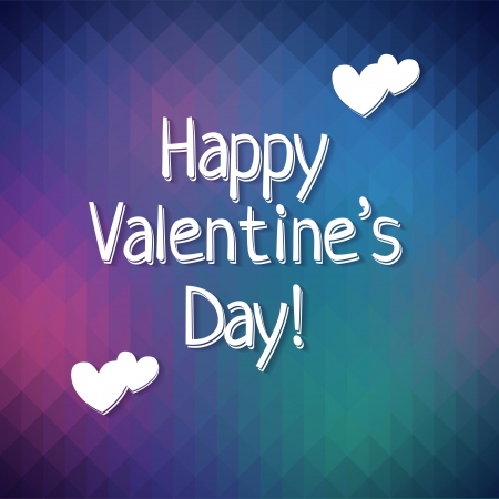 Happy Valentine s Day Hand Lettering - Typographical Backgroundのイラスト素材
