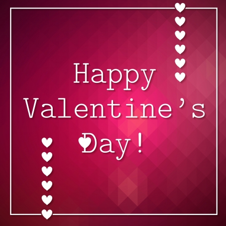 Happy Valentine s Day Hand Lettering - Typographical Backgroundのイラスト素材