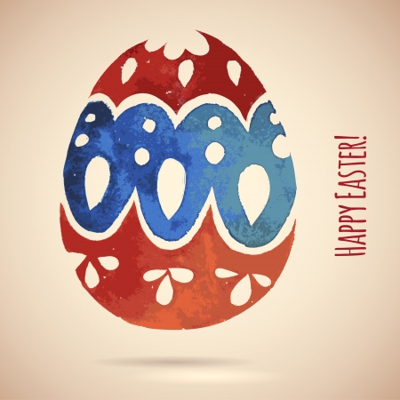 Easter egg of watercolor texture, vector backgroundのイラスト素材