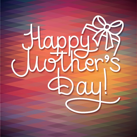 happy mothers day card design. vector letterind and geometric illustrationのイラスト素材