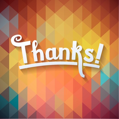 Thank you card on colorful magic geometric backgroundのイラスト素材
