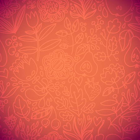 Stylish floral seamless vector background. Vintage floral seamless pattern. Vector. Seamless texture with flowers. Endless floral pattern.Wallpaper with leavesのイラスト素材