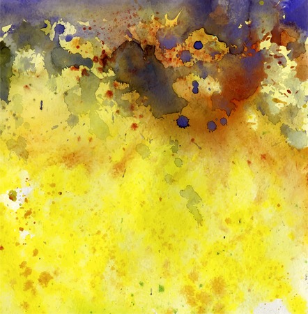 Green watercolor background texture with streaks. Abstract hand painted backgrounds. Watercolor composition.のイラスト素材