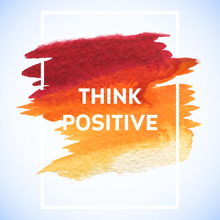 Motivation square watercolor stroke poster. Text lettering of an inspirational saying. Quote Typographical Poster Template, vector designのイラスト素材
