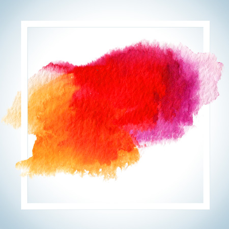 Paint Stain Card Raster Design. Watercolor stroke poster template fot text lettering  or inspirational saying.の写真素材