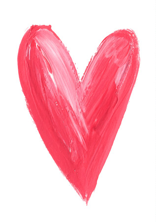 Happy Valentines Day. Beautiful Bright Watercolor Stroke Watercolor Heart. Concept - love and relationship, art, valentine.のイラスト素材