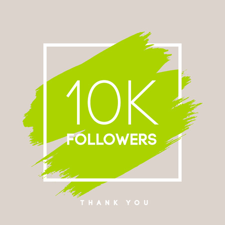 Vector thanks design template for network friends and followers. Thank you 10 K followers card....