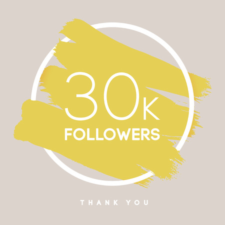 Vector thanks design template for network friends and followers. Thank you 30 K followers card....