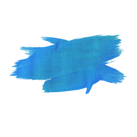 Blue turquise motion watercolor paint stain isolated on white background. Dynamic Brush Stroke. vector illustration.のイラスト素材