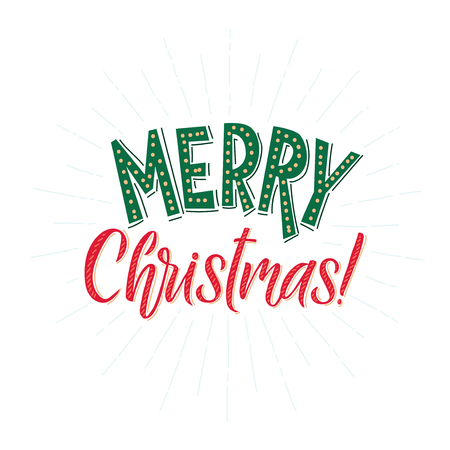 Merry Christmas text design.のイラスト素材