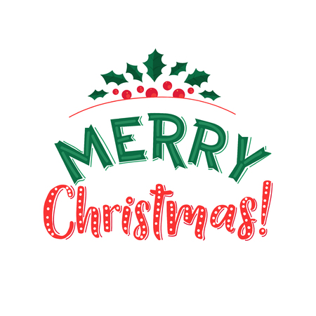 Merry Christmas text design.のイラスト素材