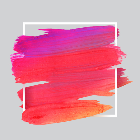 Craft label brush stroke backgrounds, paints for tags and stamps design.のイラスト素材
