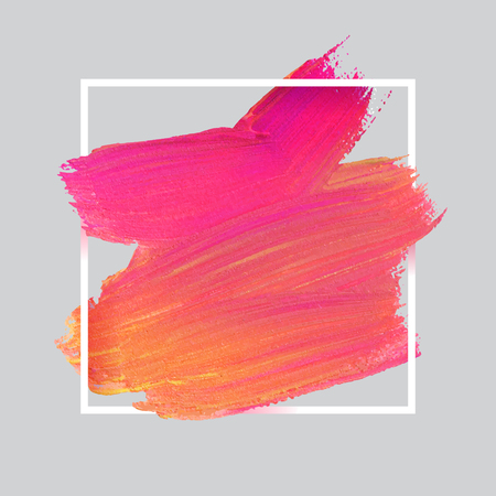 Craft label brush stroke backgrounds, paints for tags and stamps design.のイラスト素材