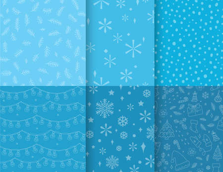 Vector Seamless Pattern. Merry Christmas illustration.のイラスト素材