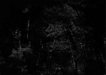 Dark Black Paint raster background. Brash strokes texture.の写真素材
