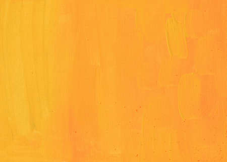 Orange Paint Raster Background. Hand Drawn Brash Strokes Texture.の写真素材