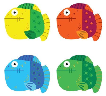 colorful fishのイラスト素材