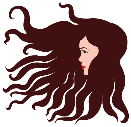 girl with brown hairのイラスト素材