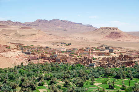 The city of Tinghir, Moroccoの写真素材