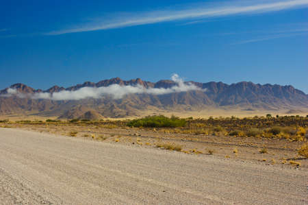 Empty road in Namibia near Namib Naukluft Parkの写真素材