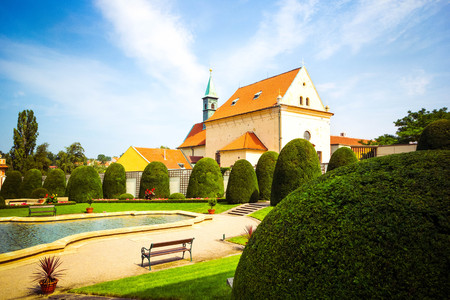 Beautiful gardens of Czernin Palace, Prague, Czech Republic