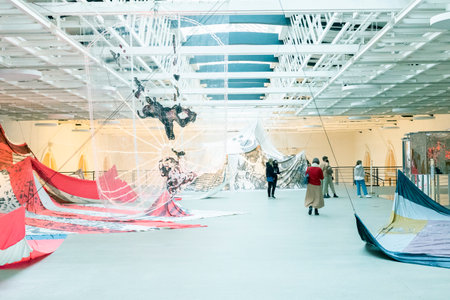 SAINT PETERSBURG, RUSSIA - DECEMBER 17, 2020: Exhibits of exhibition UTOPIA SAVED by artist Lee Bul...