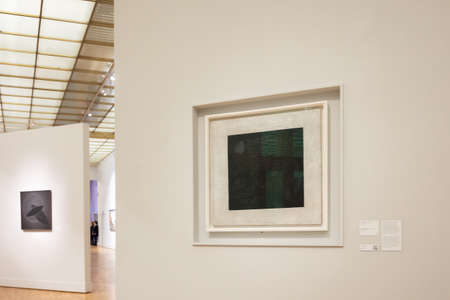 Moscow, Russia - April 2, 2022: State New Tretyakov Gallery on Krymsky Val. Black Square by Kazimir Malevichのeditorial素材