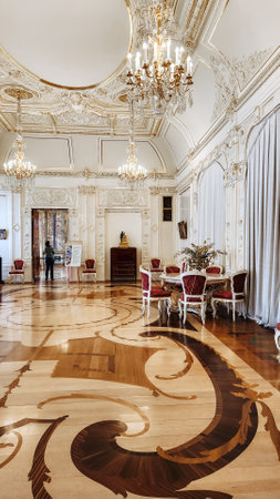 Saint-Petersburg, Russia - March 23, 2023: Russian Museum, Marble Palace showrooms, St Petersburg, Russia.のeditorial素材