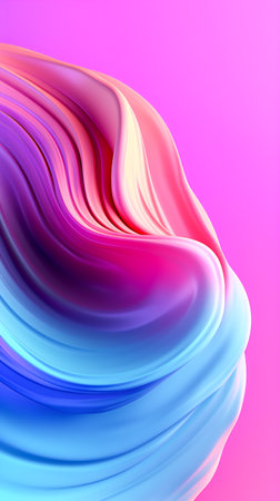 Colorful neon creative swirl background. Fluid multi-colored vortices. Generative AI. High quality illustrationの素材