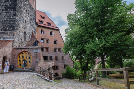 Nuremberg, Germany - July 19, 2023: Panoramic view of historic Nuremberg Castle, Franconia, Bavariaのeditorial素材