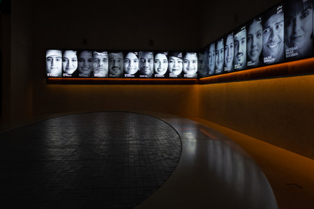 UAE, Dubai - December 8, 2024: Exhibition EXPO 2020. Unusual architectural art objects, pavilions and exhibits.のeditorial素材