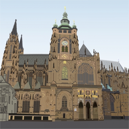 St  Vitus Cathedralのイラスト素材