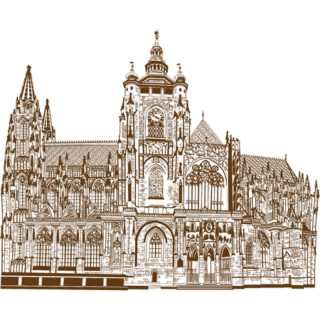 St  Vitus Cathedralのイラスト素材