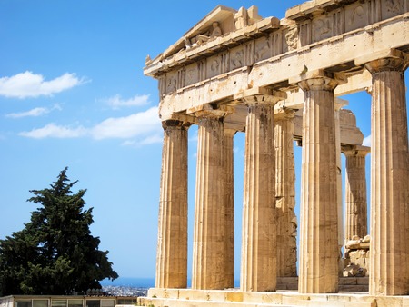 Parthenon on the Acropolis in Athens, Greeceの写真素材