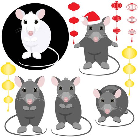 2020 Year of Metal Ratのイラスト素材