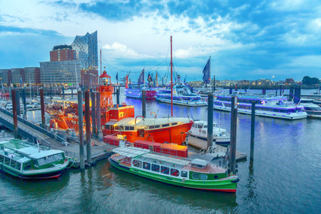 Port of Hamburg, Germanyの写真素材