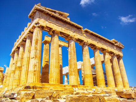 Parthenon on the Acropolis, Athens, Greeceの写真素材