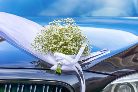 Wedding car decorationの写真素材