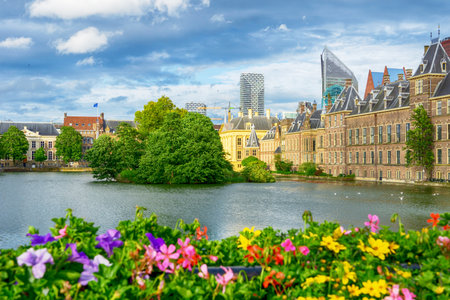 Cityscape of The Hague, Netherlandsの写真素材