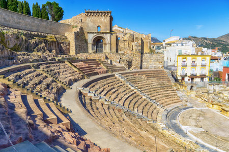 Roman theatre, Cartagena, Spainの写真素材