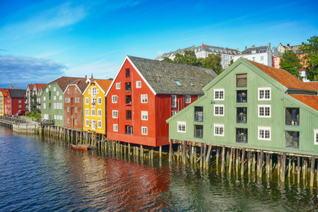 Colorful houses, Trondheim, Norway