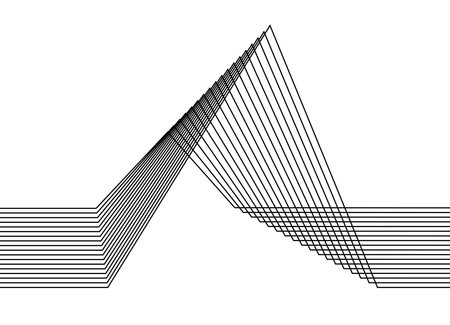 Grid, mesh, lattice, grating with distort, deform effect. Distortion, deformation array of lines - Stock vector illustration, Clip art graphics/ Vector background.のイラスト素材