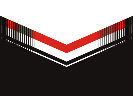 Vector background with a transition from black to white with a striped arrow down. Modern vector patternのイラスト素材