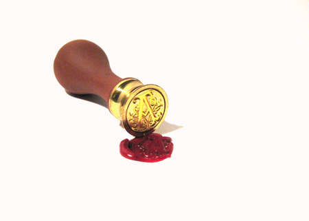 Wax seal embosser for correspondenceの写真素材