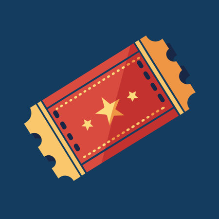 Logo featuring a yellow star on red triangle, set on an electric blue backgroundのイラスト素材