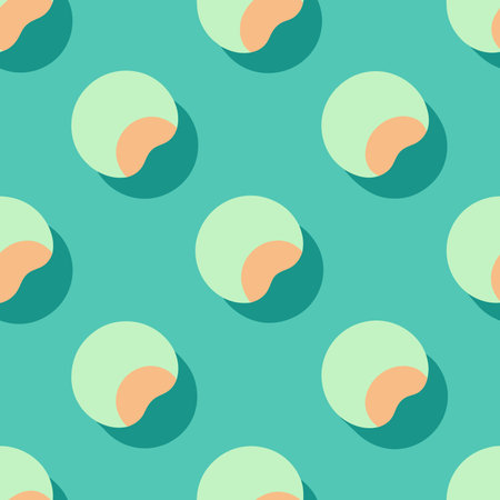 Tennis balls pattern on green with vibrant colors and circular shapesのイラスト素材