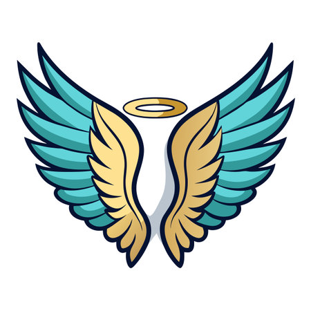Blue Winged Logo Symbolizes Freedom, Creativity, Innovation, Modern Branding with HighTech Designのイラスト素材