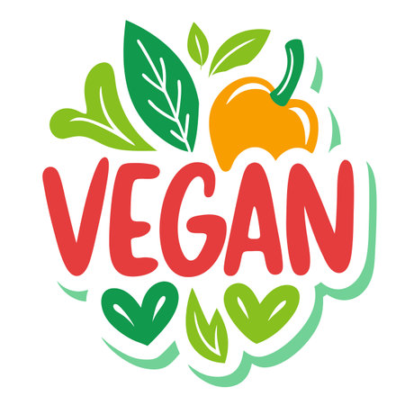 Image of apple, leaves, hearts, symbolizing vegan lifestyleのイラスト素材