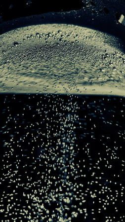 Beer foam and bubbles