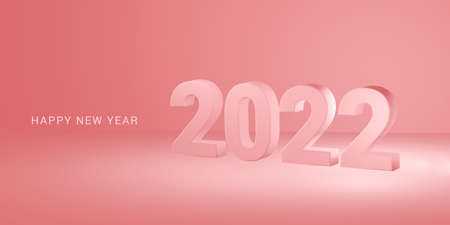 Happy New Year 2022 inscription. Design Greeting card, Christmas background, poster, bannerの写真素材